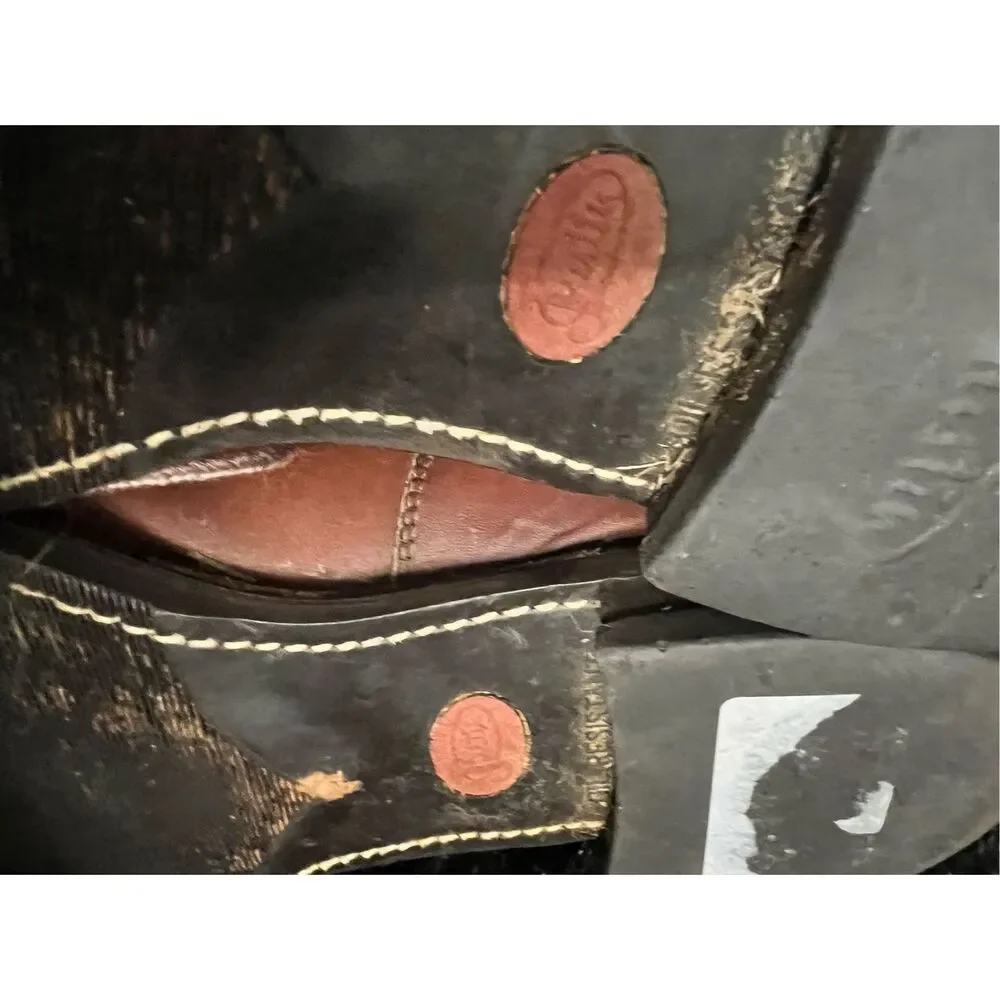 JUSTIN L0518 USA Packer Lace Up Western Brown Leather Boots Size 10 D - Picture 8 of 9